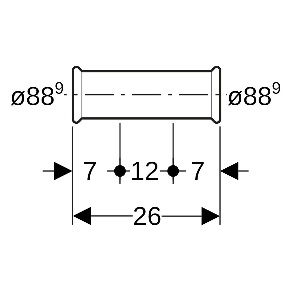Geberit Mapress Therm Schiebemuffe, DN 80, 88,9mm, Edelstahl, 42110... GEBERIT-42110 4025410096593 (Abb. 6)