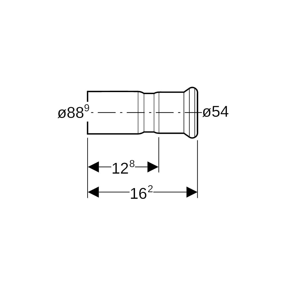 Geberit Mapress C-Stahl Reduktion mit Einschubende d 88,9mm, d1 54mm... GEBERIT-22338 4024723223382 (Abb. 5)