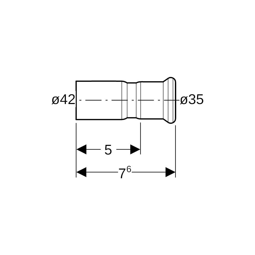 Geberit Mapress Kupfer Reduktion mit Einschubende d 42mm, d1 35mm... GEBERIT-62318 4024723623182 (Abb. 5)