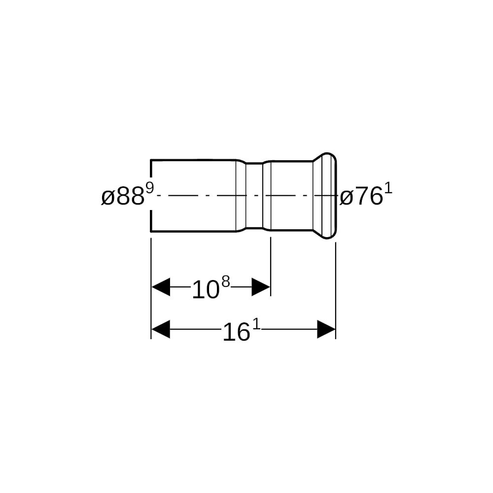 Geberit Mapress Kupfer Reduktion mit Einschubende d 88,9mm, d1 76,1mm... GEBERIT-62336 4024723623366 (Abb. 5)