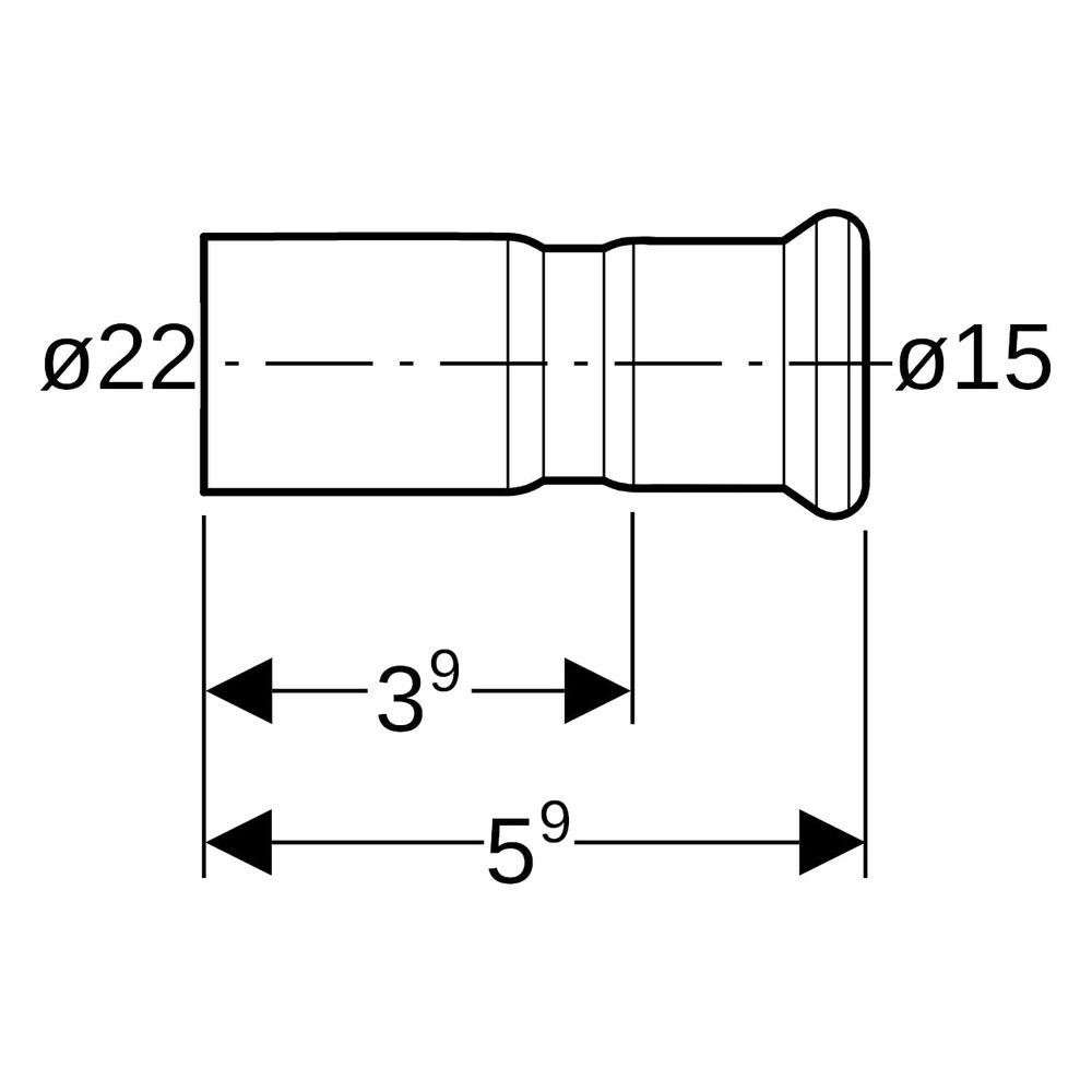 Geberit Reduktion Mapress Therm 42405, 22x15mm, Edelstahl, Edelstahl... GEBERIT-42405 4025410096623 (Abb. 6)