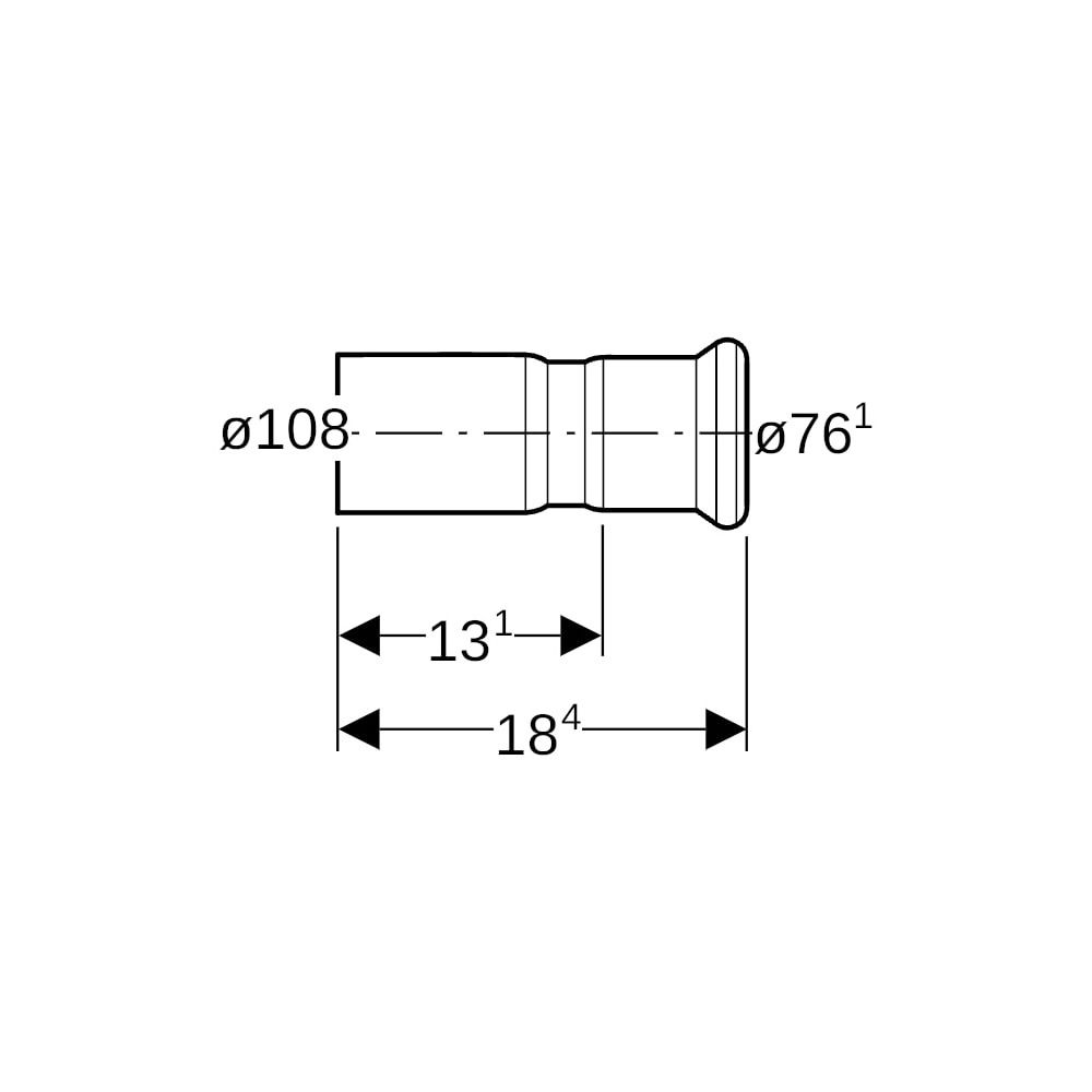 Geberit Mapress Therm Reduktion mit Einschubende d 108mm, d1 76,1mm... GEBERIT-42446 4025410096753 (Abb. 4)