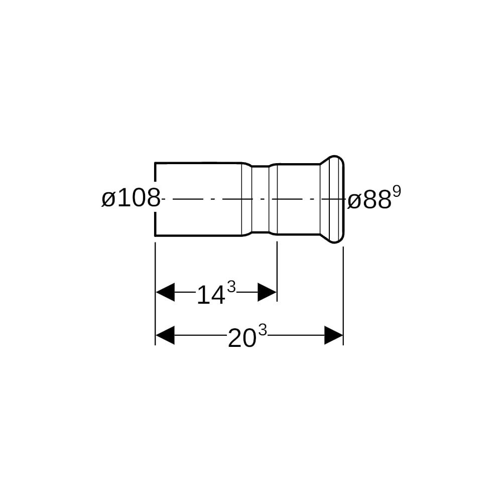 Geberit Mapress Therm Reduktion mit Einschubende d 108mm, d1 88,9mm... GEBERIT-42448 4025410096760 (Abb. 4)