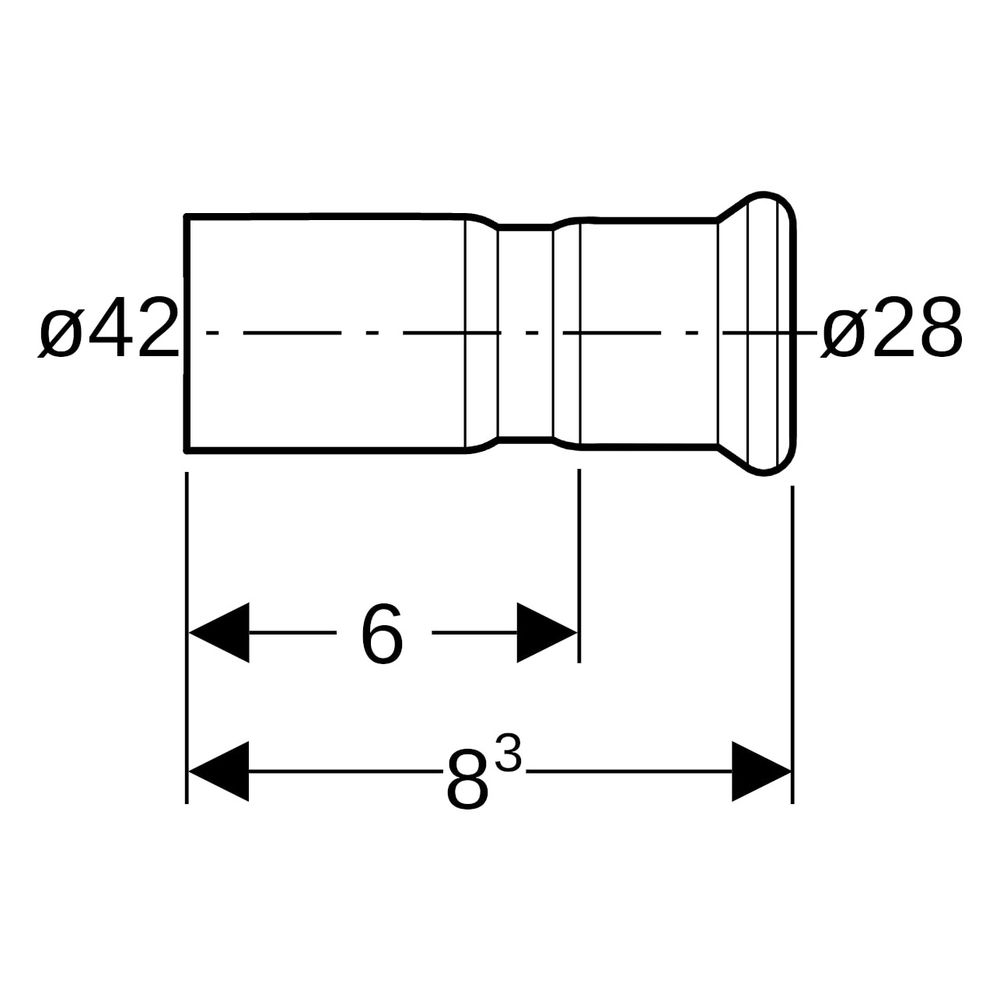 Geberit Reduktion Mapress Therm 42417, 42x28mm, Edelstahl... GEBERIT-42417 4064746039911 (Abb. 6)