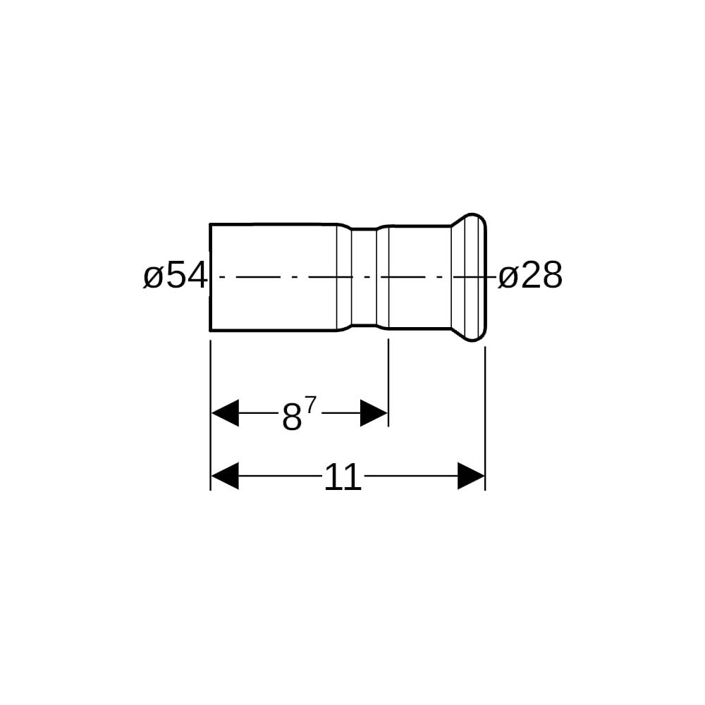 Geberit Mapress Therm Reduktion mit Einschubende d 54mm, d1 28mm... GEBERIT-42422 4064746039973 (Abb. 4)