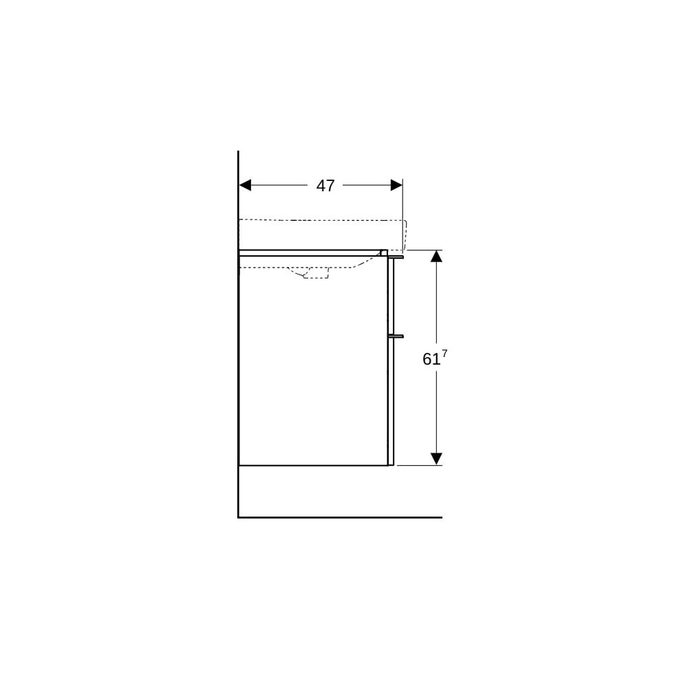 Geberit Smyle Square Unterschrank für Waschtisch, 2 Schubladen, 58,4x61,7x47cm, Weiß... GEBERIT-500352001 4025416424611 (Abb. 9)