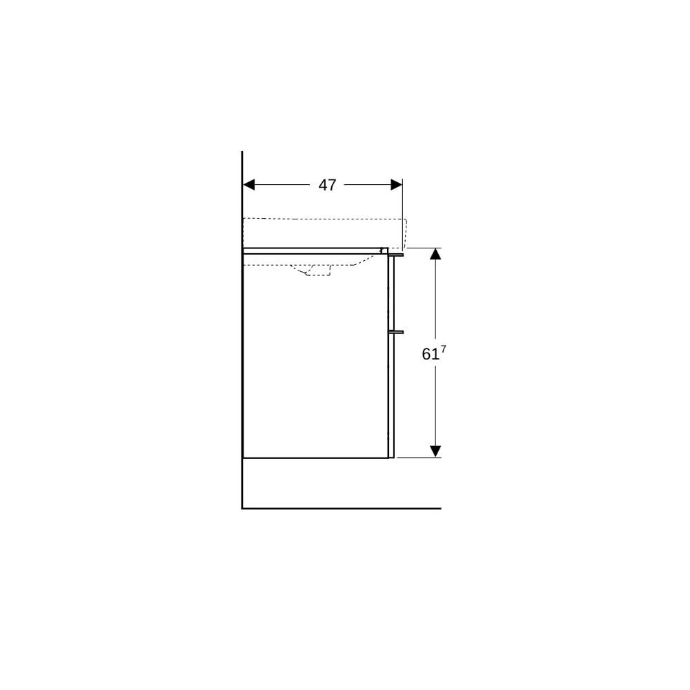 Geberit Smyle Square Unterschrank für Waschtisch, 2 Schubladen, 73,4x61,7x47cm, Weiß... GEBERIT-500353001 4025416363095 (Abb. 9)