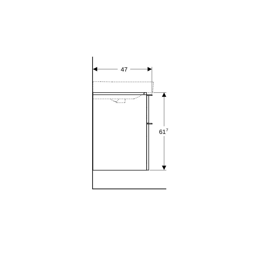 Geberit Smyle Square Unterschrank für Waschtisch, 2 Schubladen, 88,4x61,7x47cm, Weiß... GEBERIT-500354001 4025416363125 (Abb. 9)