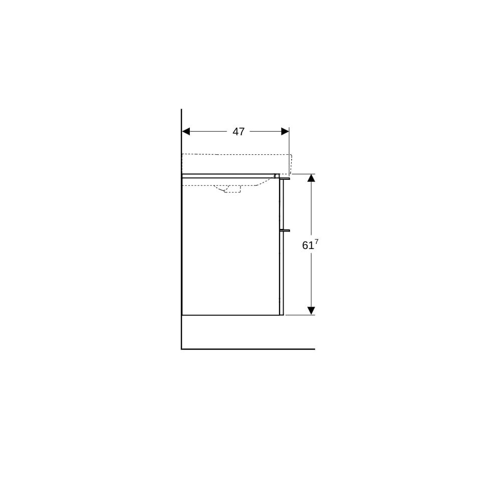 Geberit Smyle Square Unterschrank für Waschtisch 2 Schubladen, 118,4x61,7x47cm, Nuss... GEBERIT-500355JR1 4025416354437 (Abb. 9)