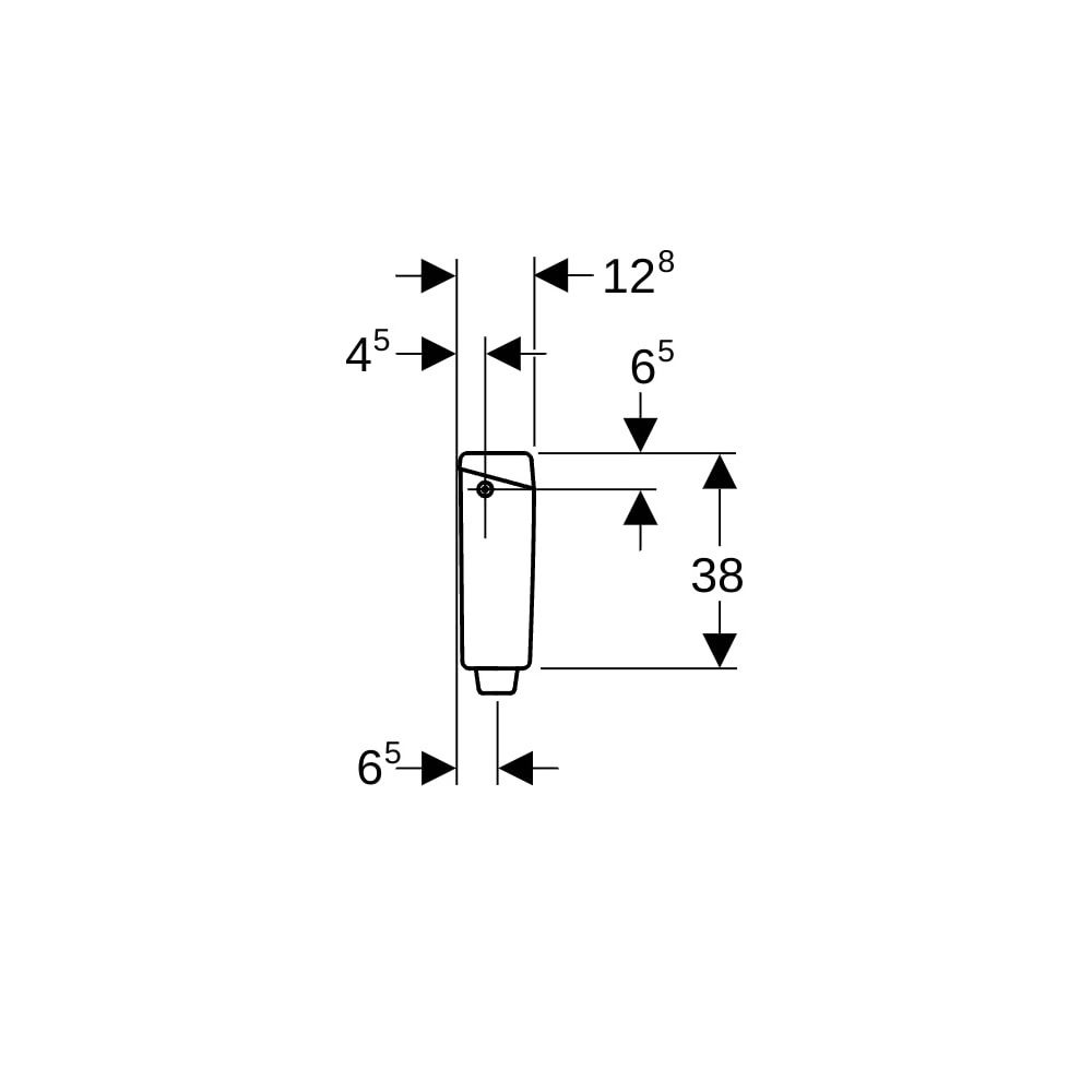 Geberit Aufputz 123 Aufputzspülkasten 1-Mengen-Spülung, für Fernauslösung, Alpinweiß... GEBERIT-123703111 4025416117506 (Abb. 7)