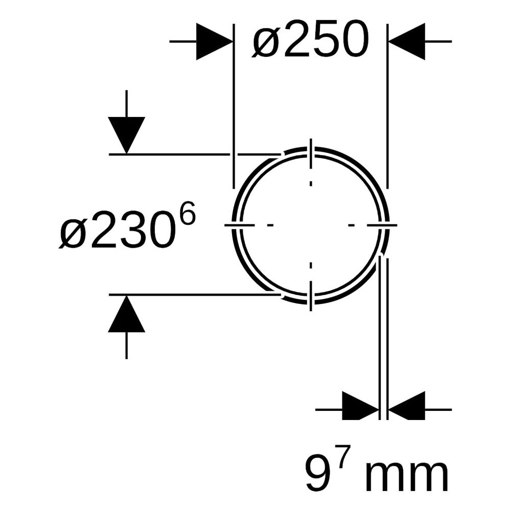 Geberit PE Rohr DN 250 Außendurchmesser 250mm Innendurchmesser 230,6mm Wandstärke 9,... GEBERIT-371050160 4025416490722 (Abb. 9)
