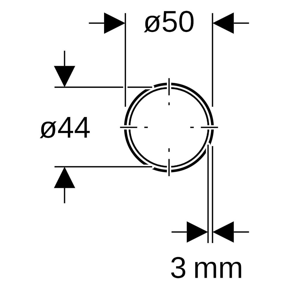 Geberit Verlängerung für Standrohrkonus mit O-Ring Außendurchmesser 50mm, Kieselgrau... GEBERIT-152172081 4025416143857 (Abb. 8)