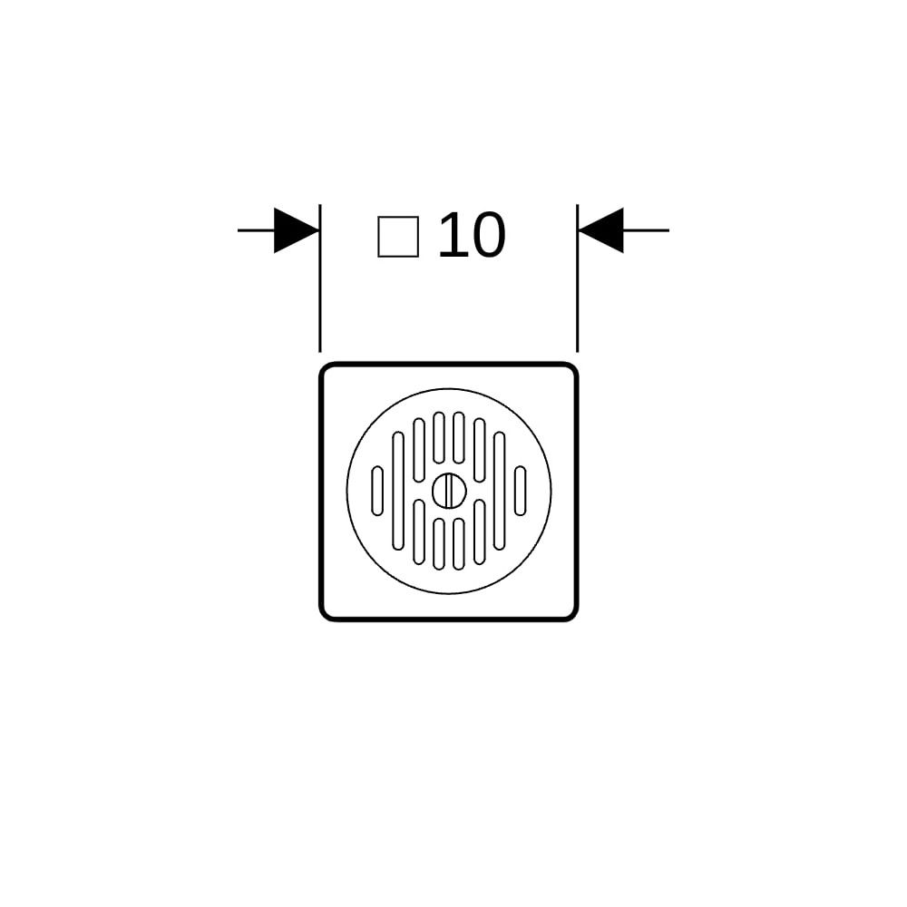 Geberit Duschbodenablauf, Schlitzrost 10x10cm... GEBERIT-152325001 4025416116851 (Abb. 6)