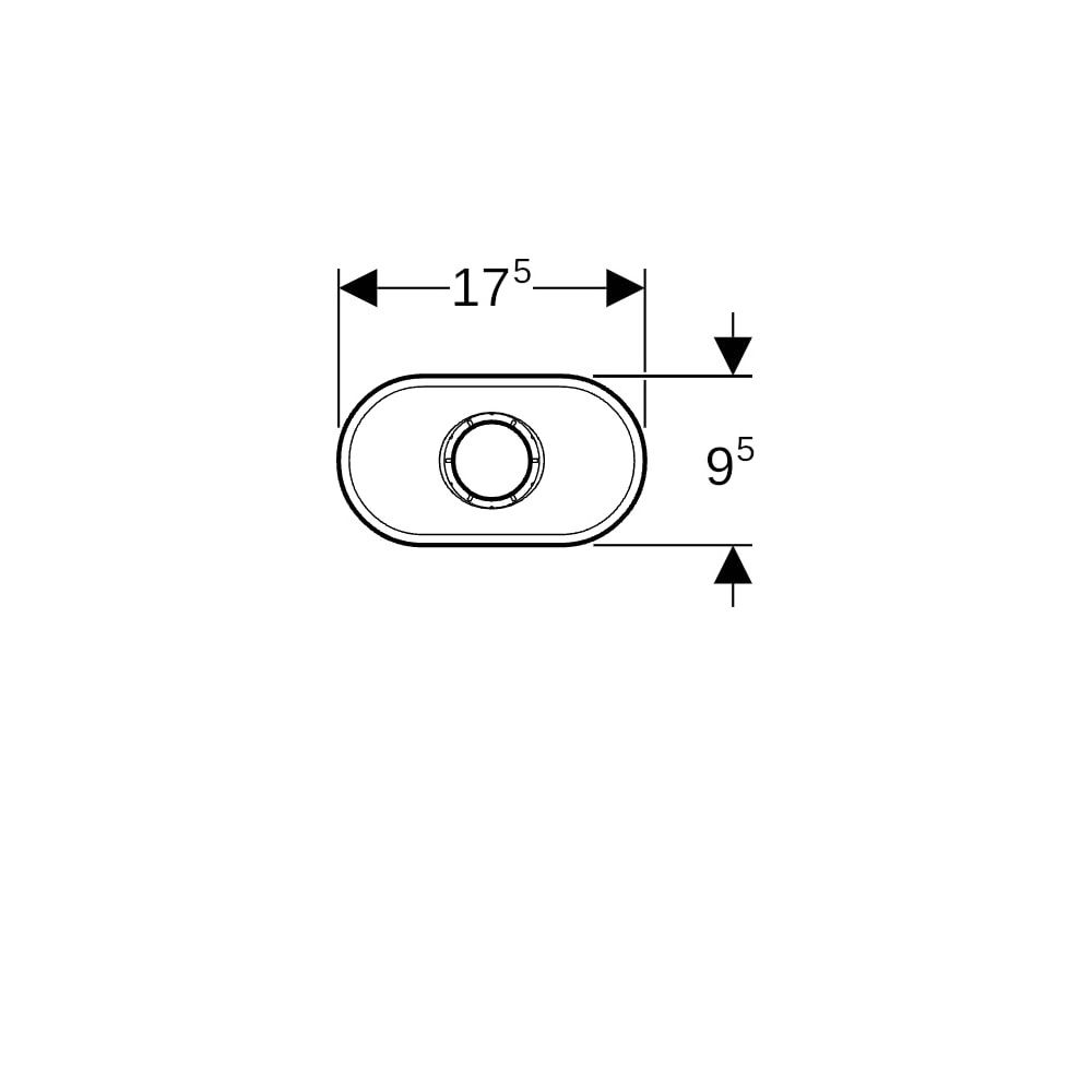 Geberit Trichter oval Außendurchmesser 50mm, Schwarz... GEBERIT-352379161 4025416057888 (Abb. 6)