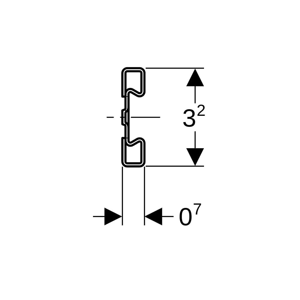 Geberit Schiene GIS, 3,2x0,7cm, Stahl, verzinkt, 461085001... GEBERIT-461085001 4025416163954 (Abb. 7)