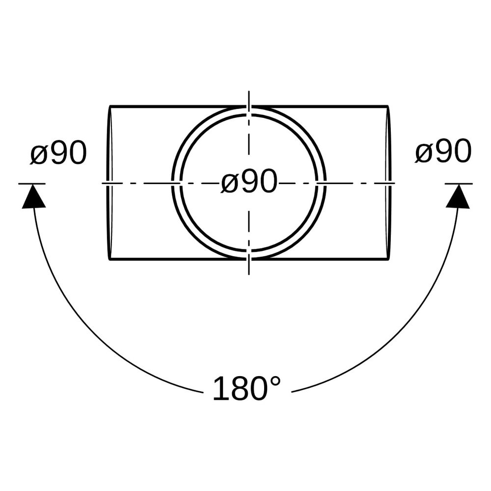 Geberit Silent db20 Bogenabzweig 88,5 Grad zweifach D 90mm, D1 90mm, 308082141... GEBERIT-308082141 4025416503958 (Abb. 8)
