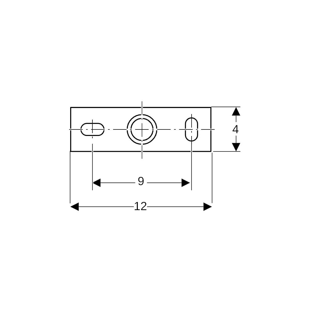Geberit Grundplatte rechteckig, Zweiloch, mit Gewindemuffe G 1"... GEBERIT-362828261 4025416023890 (Abb. 6)