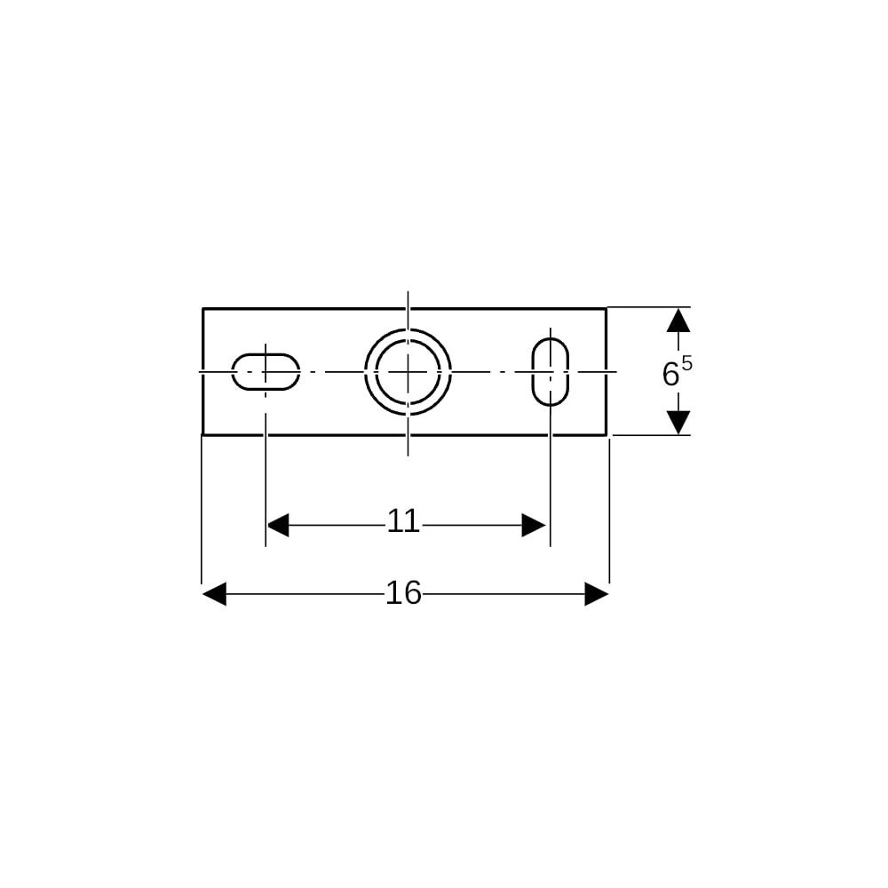 Geberit Grundplatte rechteckig, Zweiloch, mit Gewindemuffe G 1 1/2″... GEBERIT-362869261 4025410646125 (Abb. 6)
