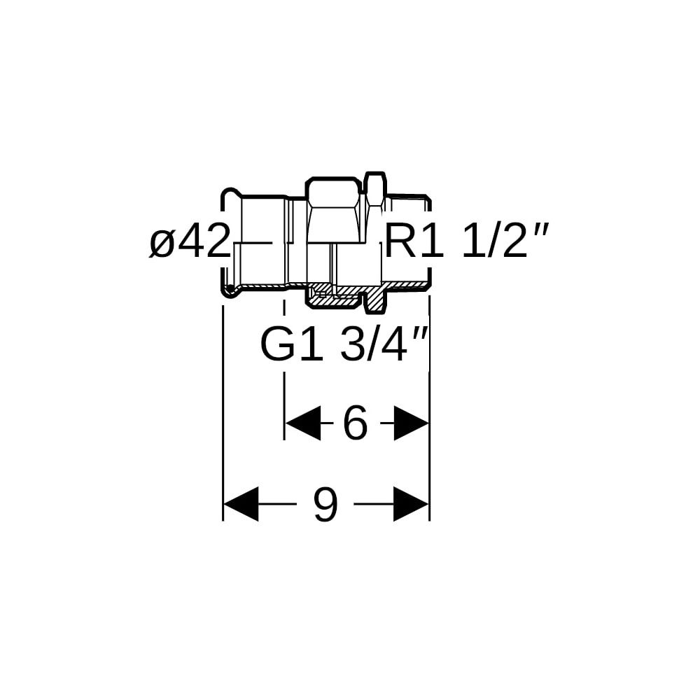 Geberit Mapress Edelstahl Übergangsverschraubung mit Außengewinde, Überwurfmutter aus Cr... GEBERIT-85369 4024723853695 (Abb. 5)