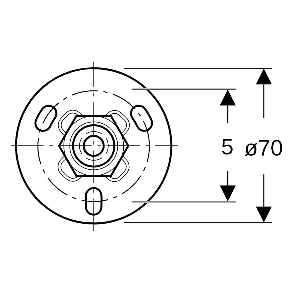 Geberit Grundplatte rund, Dreiloch, G 1/2, 362839261... GEBERIT-362839261 4025416023968 (Abb. 11)