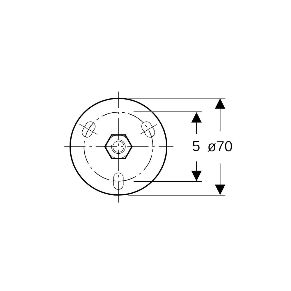 Geberit Grundplatte rund, Dreiloch, mit Gewindemuffe M10... GEBERIT-362837261 4025416023944 (Abb. 6)