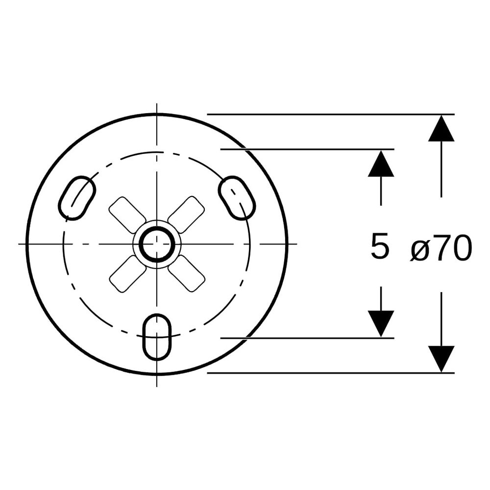 Geberit Grundplatte rund, Dreiloch, M10, Stahl, verzinkt, 362837261... GEBERIT-362837261 4025416023944 (Abb. 11)