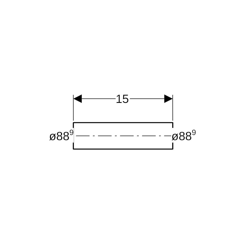 Geberit Mapress C-Stahl Rohrnippel außen verzinkt Außendurchmesser 88,9mm... GEBERIT-22058 4024723220589 (Abb. 6)
