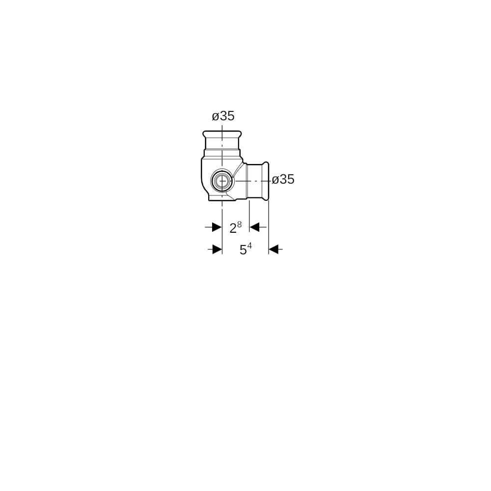 Geberit Mapress Anschlussset für innenliegende Zirkulation, d 35mm, d1 15mm, Rotguss ble... GEBERIT-61276 4024723612766 (Abb. 6)