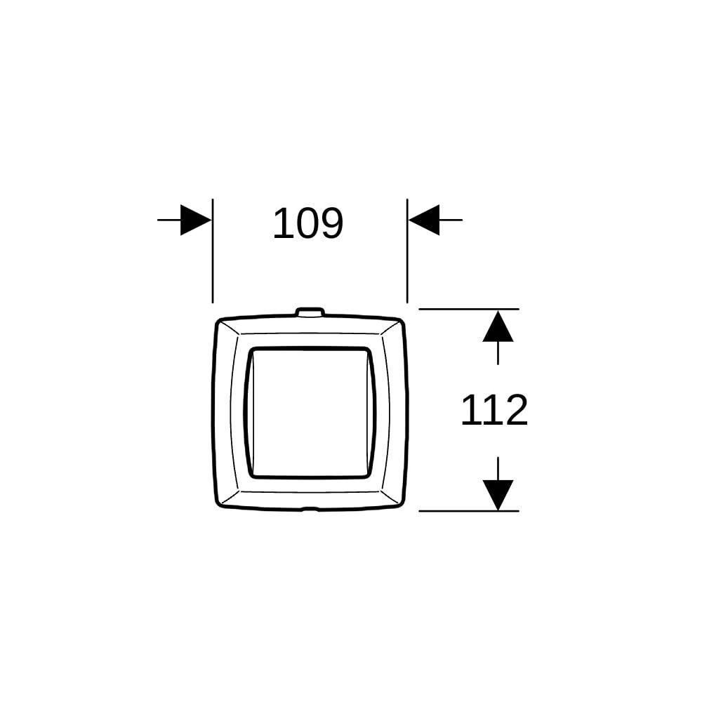 Geberit Handdrücker für 1-Mengen-Spülung für WC-Steuerung pneum. Spülauslösung Alpin... GEBERIT-240570111 4025416096023 (Abb. 6)
