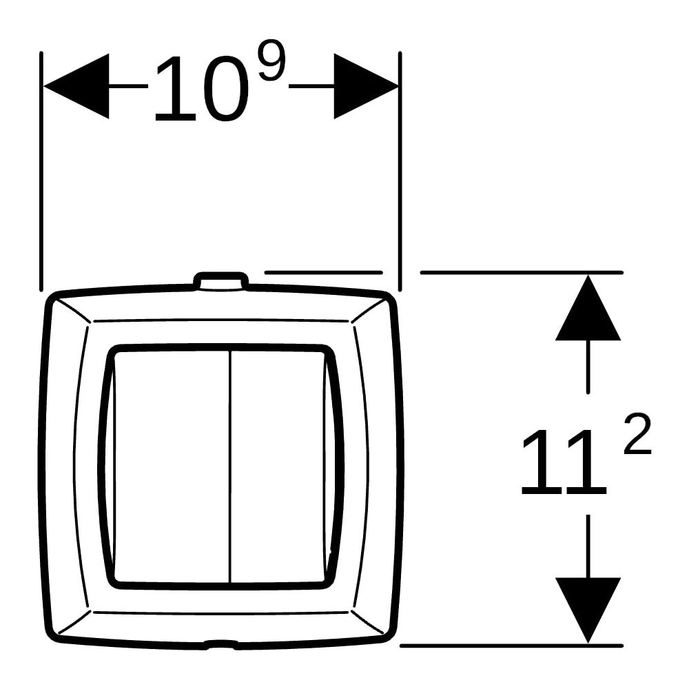 Geberit Handdrücker für WC-Steuerung, 2-Mengen-Spülung, pneumatisch, Kunststoff, Alp... GEBERIT-240584111 4025416118664 (Abb. 8)