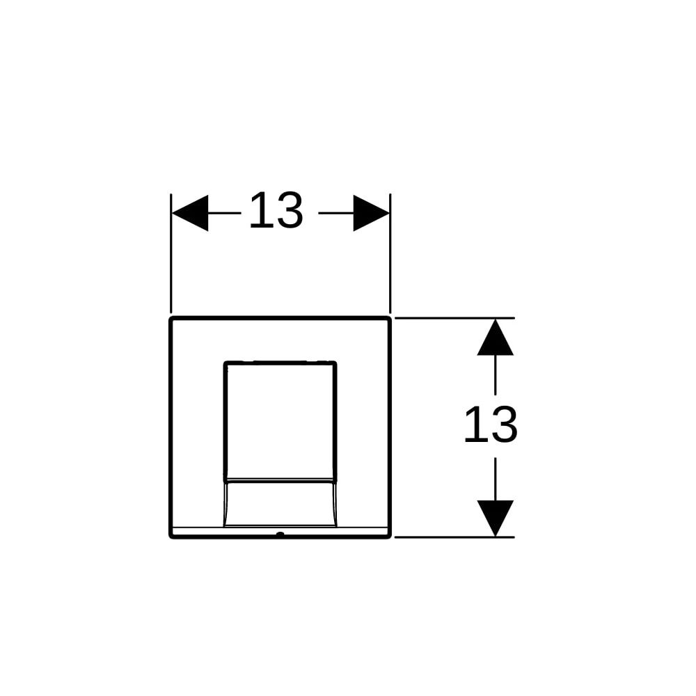Geberit Bolero Drückerplatte für Urinalsteuerung mit pneumatischer Spülauslösung, Ma... GEBERIT-241912461 4025416940920 (Abb. 6)