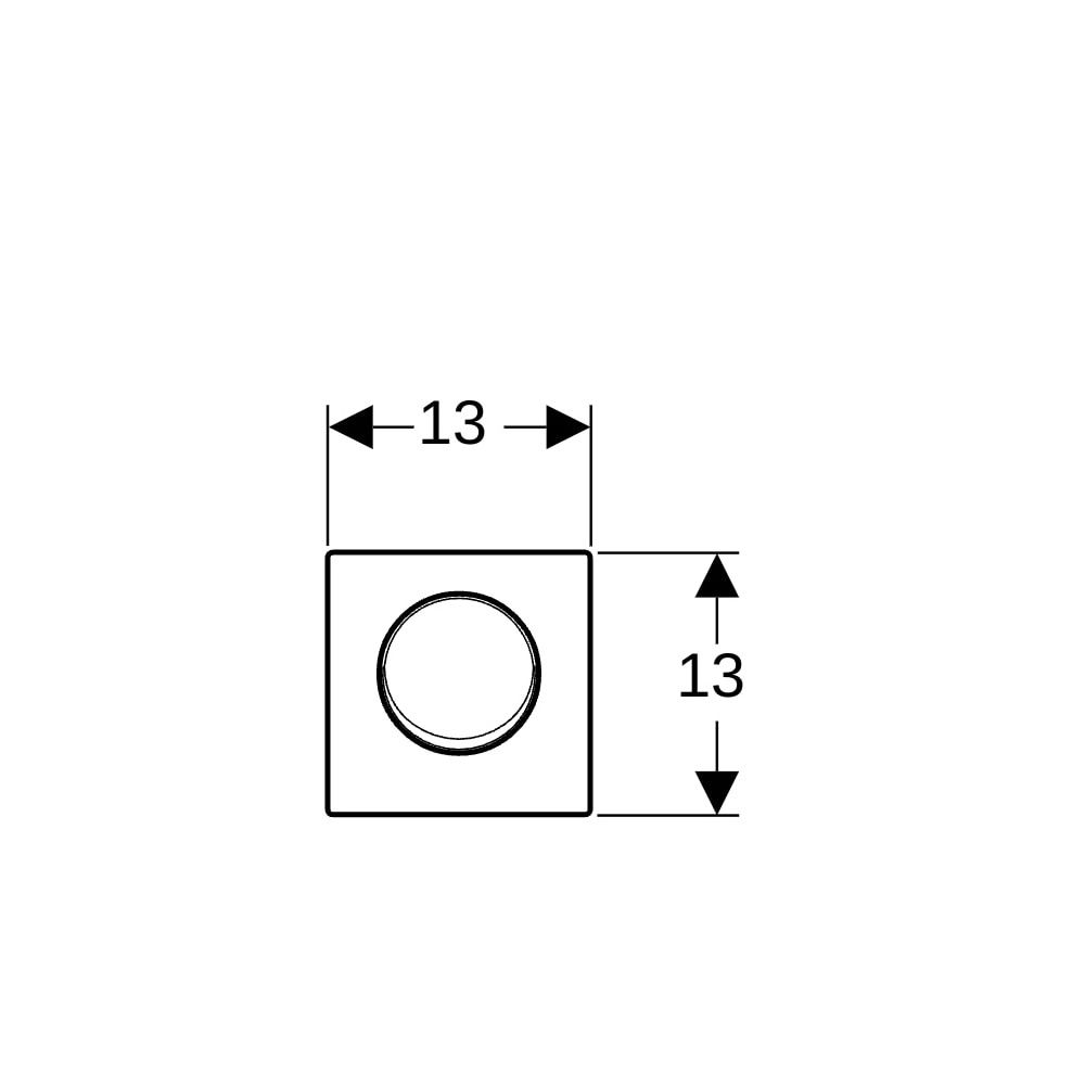 Geberit Mambo Drückerplatte Urinalsteuerung mit pneumatischer Spülauslösung, gebürst... GEBERIT-116013FW1 4025416940326 (Abb. 6)