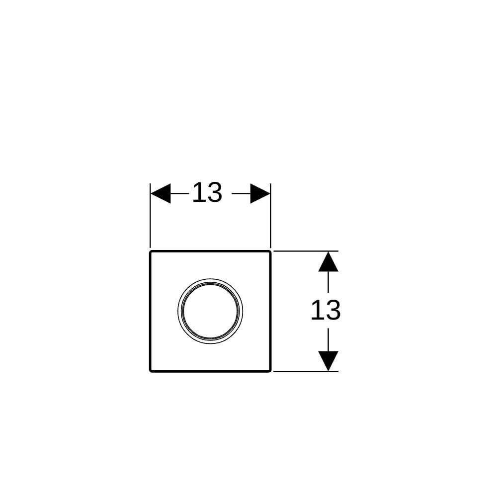 Geberit Typ 01 Drückerplatte Urinalsteuerung mit pneumatischer, Hochglanz verchromt... GEBERIT-116011215 4025416167105 (Abb. 7)