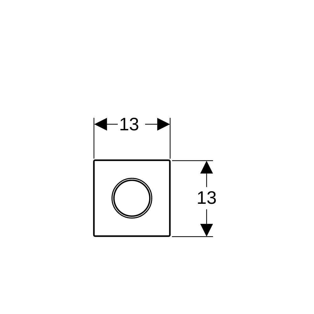 Geberit Typ 10 Drückerplatte Urinalsteuerung mit pneumatischer Spülauslösung, gebürs... GEBERIT-116015SN1 4025416848837 (Abb. 6)