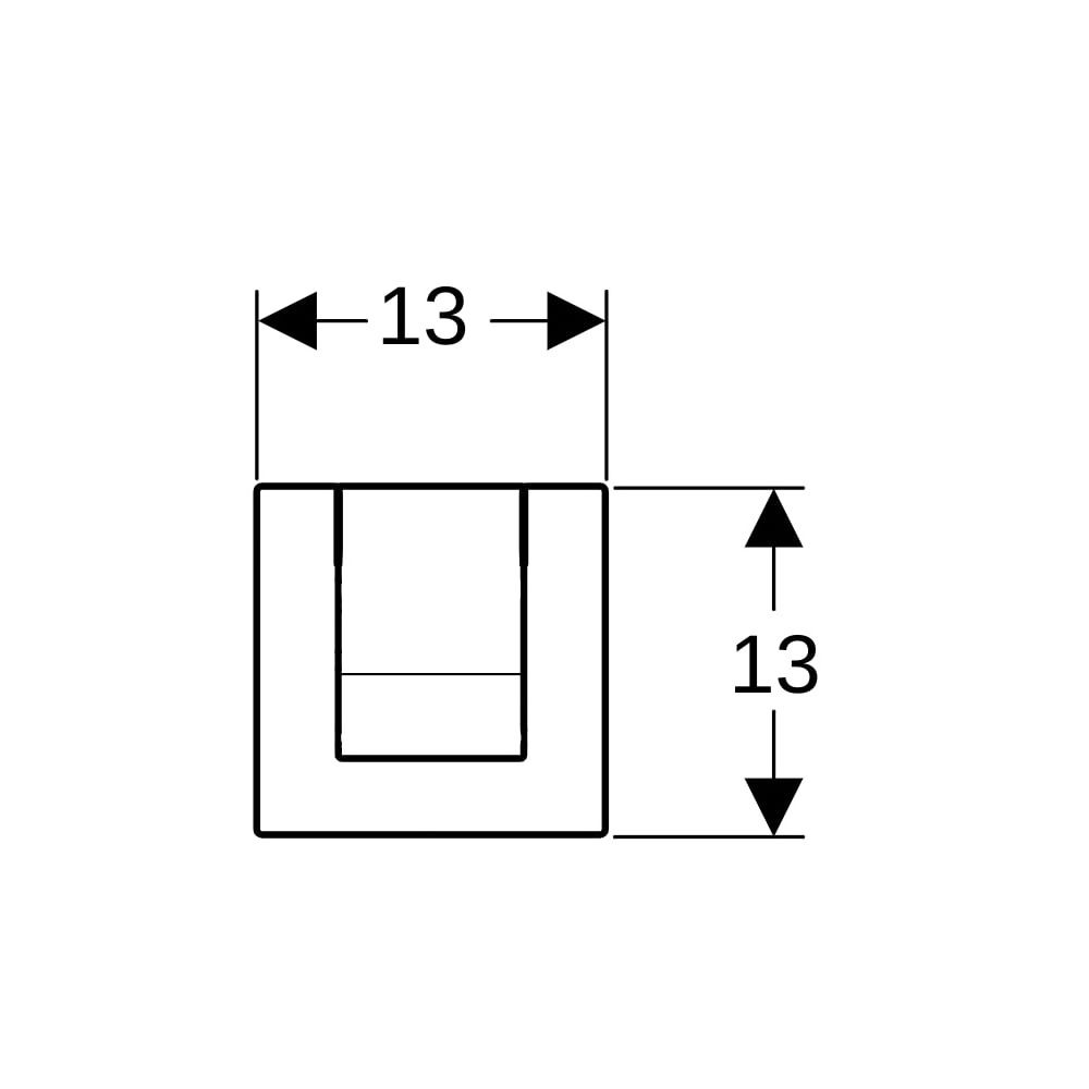 Geberit Tango Drückerplatte für Urinalsteuerung mit pneumatischer Spülauslösung, Mat... GEBERIT-241914461 4025416940968 (Abb. 6)