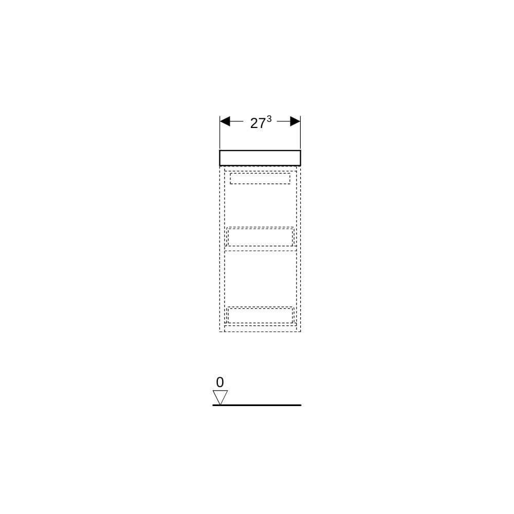 Geberit Renova Comfort Abdeckplatte 27,3x5x30,2cm, Graphit lackiert matt... GEBERIT-808627000 4022009318012 (Abb. 8)