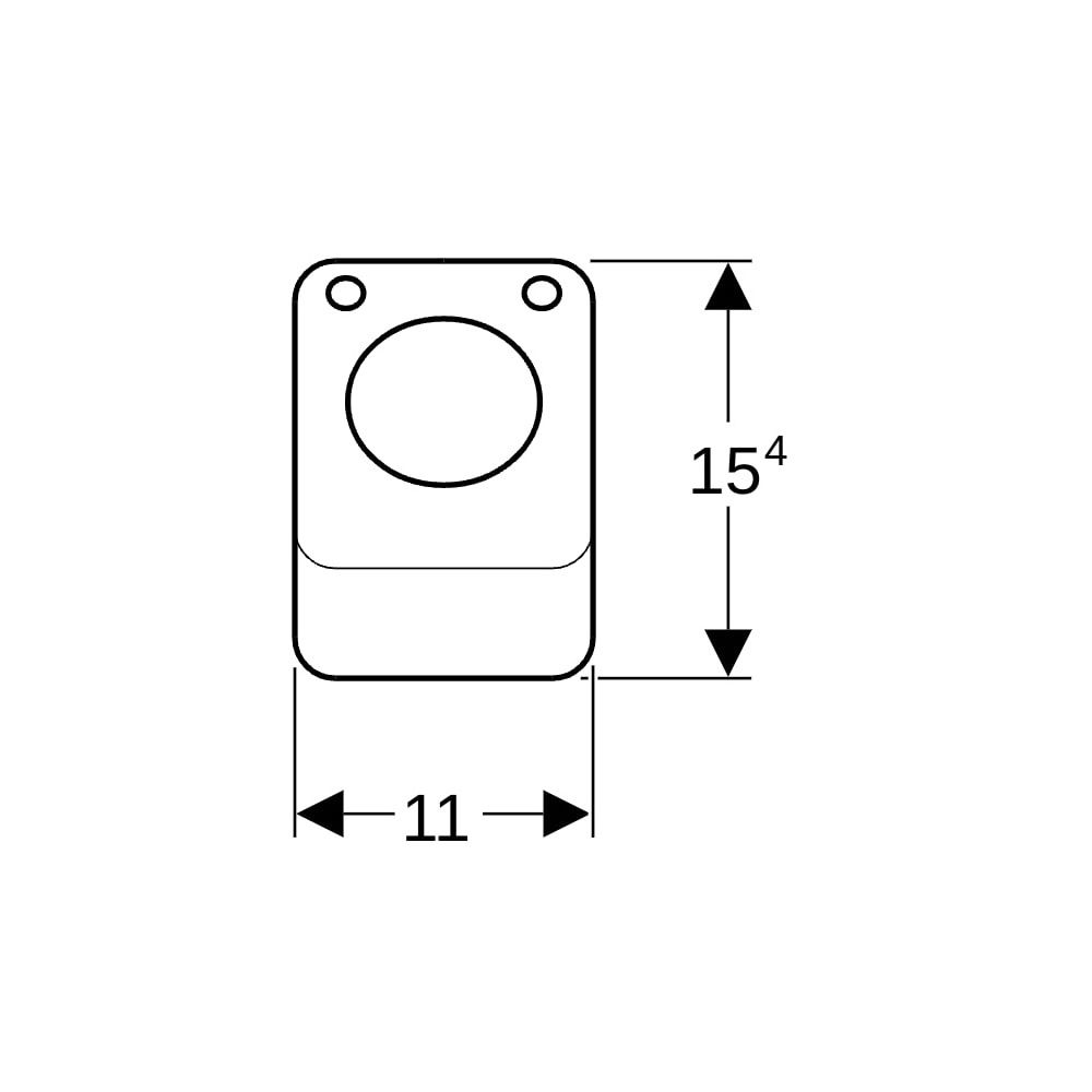 Geberit Wandfußdrücker für WC-Steuerung mit pneumatischer Spülauslösung... GEBERIT-240872001 4025416158240 (Abb. 6)