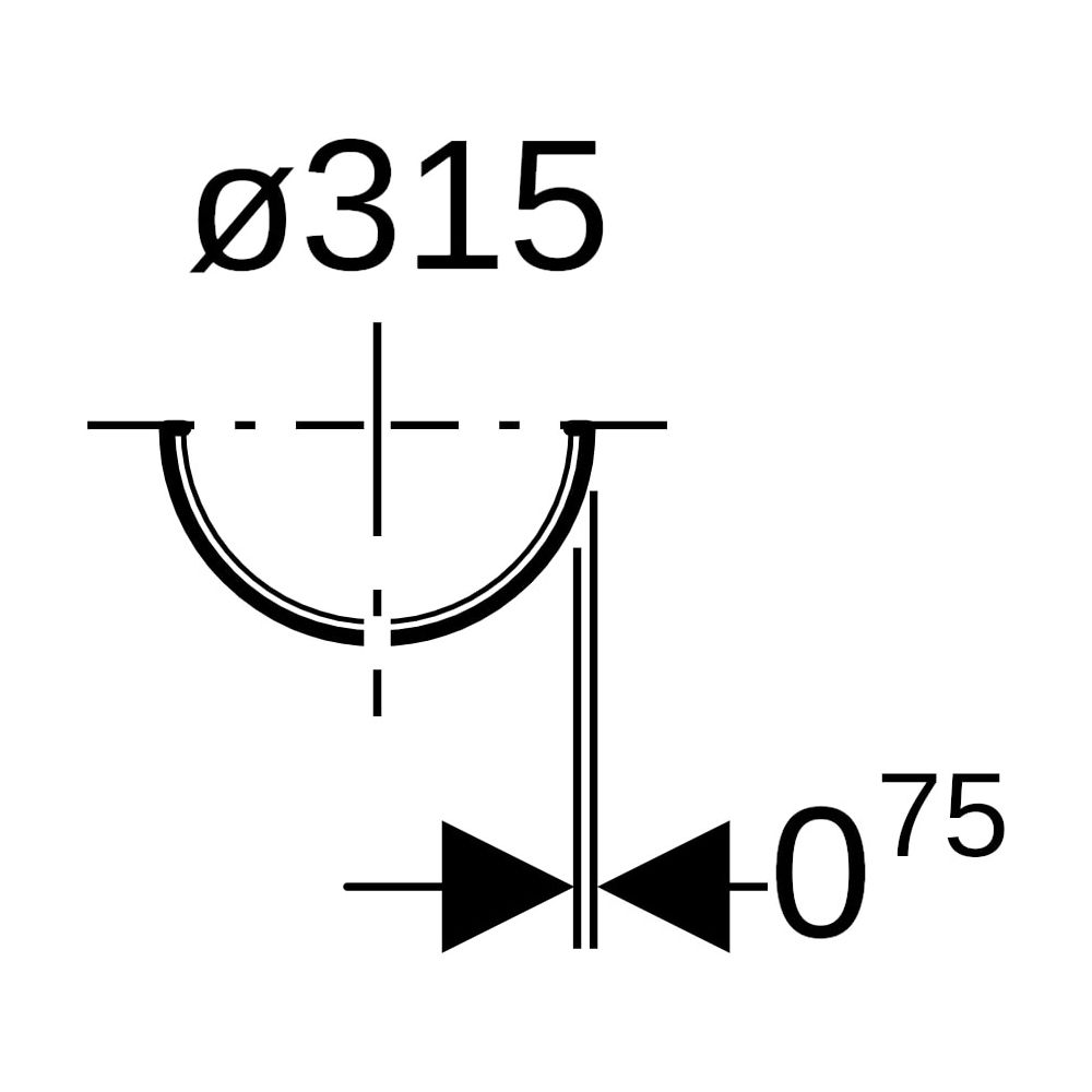Geberit Tragschale verzinkt, lackiert DN 300 di 315mm... GEBERIT-372850001 4025416143093 (Abb. 9)