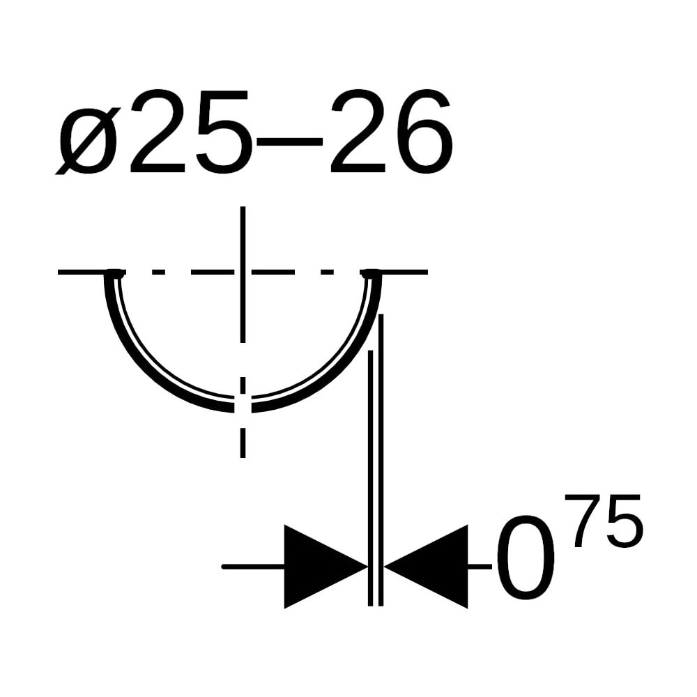Geberit Tragschale verzinkt, lackiert d 25-26mm... GEBERIT-388127001 4025416308621 (Abb. 9)
