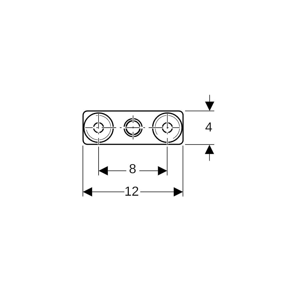 Geberit Set Grundplatte rechteckig, Zweiloch, mit Gewindemuffe M10... GEBERIT-359145261 4025416061151 (Abb. 6)