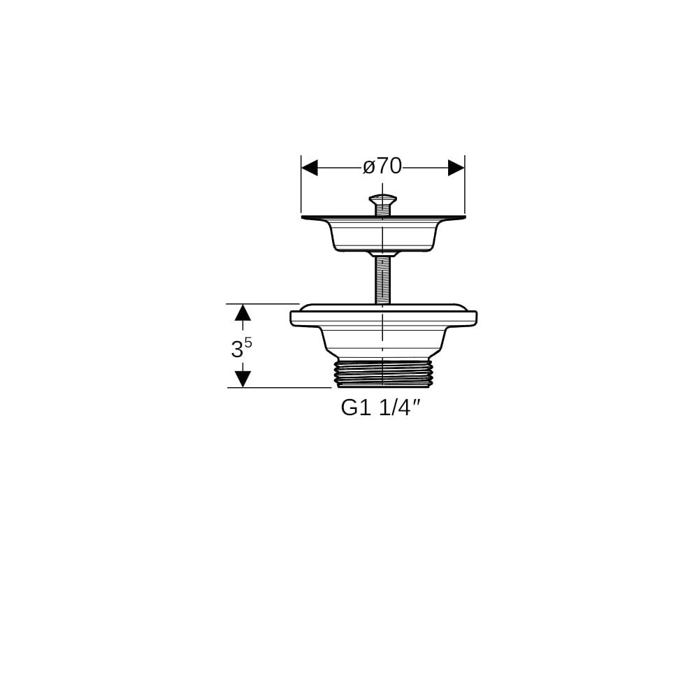 Geberit Ablaufventil für Waschbecken Edelstahl... GEBERIT-241503001 4025416666752 (Abb. 5)