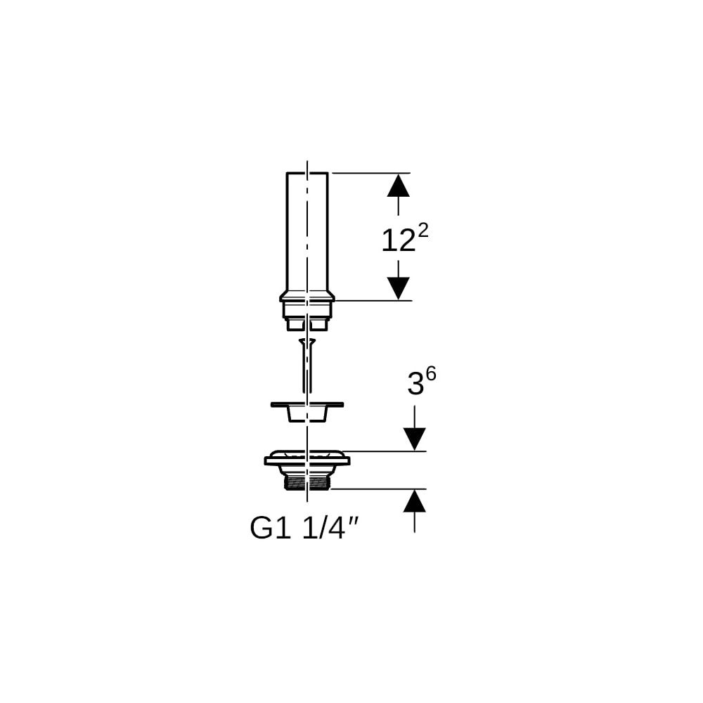 Geberit Ablaufventil mit Standrohr, für Waschbecken... GEBERIT-240648001 4025416665298 (Abb. 5)