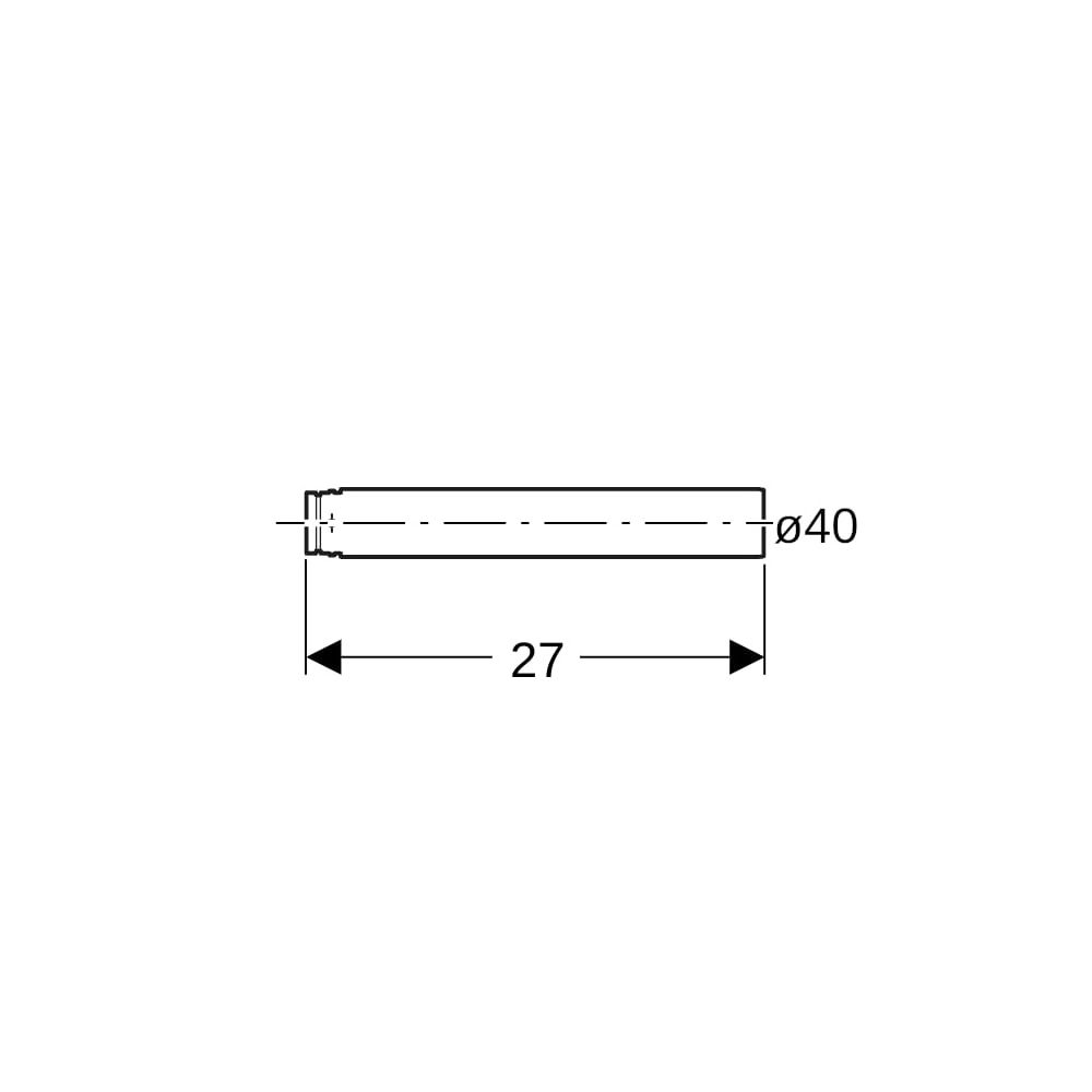 Geberit Anschlussstutzen mit O-Ring d 40mm, Mattschwarz... GEBERIT-241409141 4064746012129 (Abb. 5)