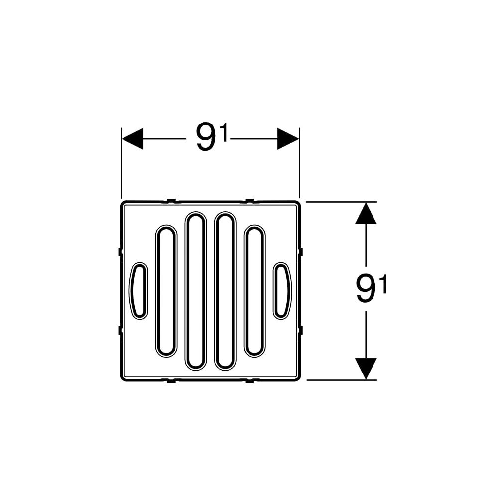 Geberit Schlitzrost 10x10cm, Standardrost quadratisch... GEBERIT-241640001 4025416808060 (Abb. 5)