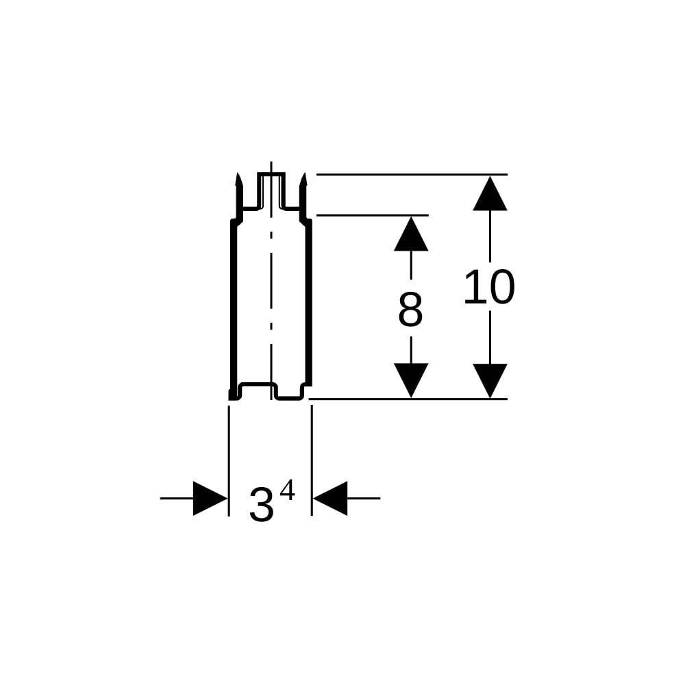 Geberit Standrohr für Duschwannenablauf... GEBERIT-150261001 4025416083481 (Abb. 3)