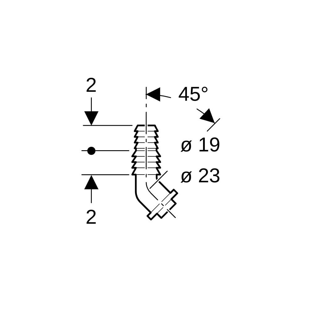 Geberit Winkelschlauchtülle für Aufputz-Siphon für Geräte, Alpinweiß... GEBERIT-242691111 4025416050629 (Abb. 5)