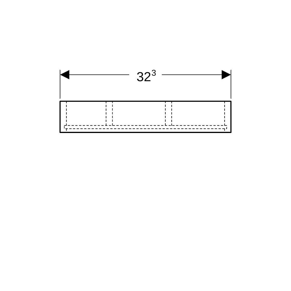 Geberit Schubladeneinsatz H-Unterteilung, für obere Schublade, 32,3x5,9x15cm, Lava/M... GEBERIT-500677001 4025416139430 (Abb. 8)