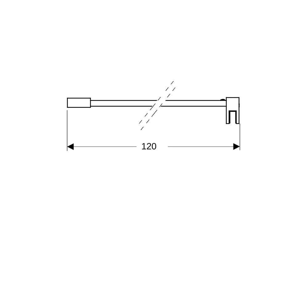 Geberit Stabilisierungsstange Wandmontage für Walk-in-Duschwand... GEBERIT-154283001 4025410771513 (Abb. 7)