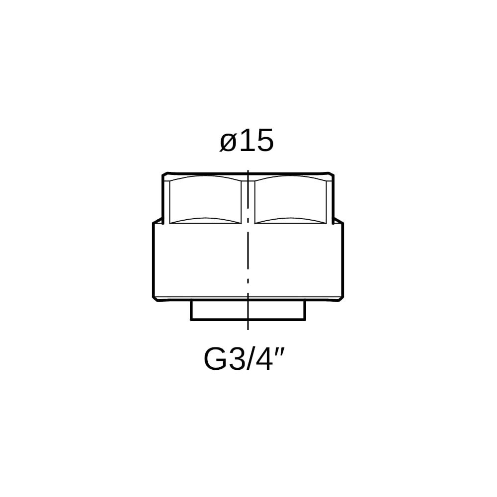 Geberit Anschlussverschraubung für Eurokonus d 15mm, G 3/4″... GEBERIT-25073 4025410585219 (Abb. 5)