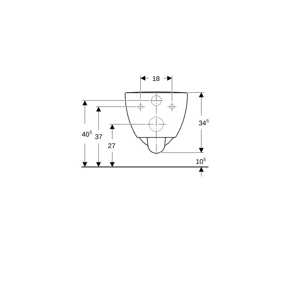 Geberit Renova Comfort Wand-WC Tiefspüler, verlängerte Ausladung, teilgeschlossene F... GEBERIT-500693011 4025416709756 (Abb. 8)
